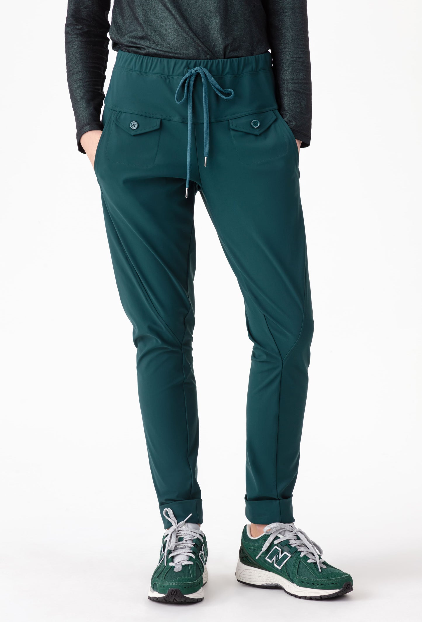 Pantalon Pop en jersey technique vert emeraude 2