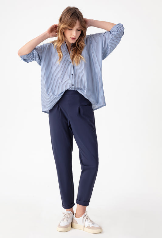 Pantalon Atlas en jersey technique marine 1