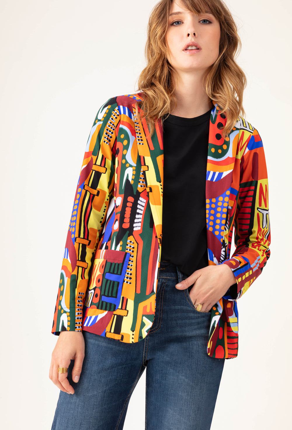 Veste Salima imprimée en jersey technique 1