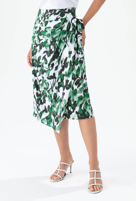Jupe Feuille imprimé herba fresca en jersey technique  2