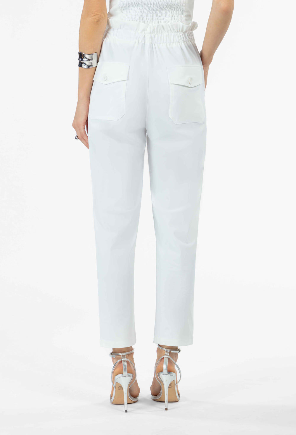 Pantalon Emir en jersey technique blanc 4