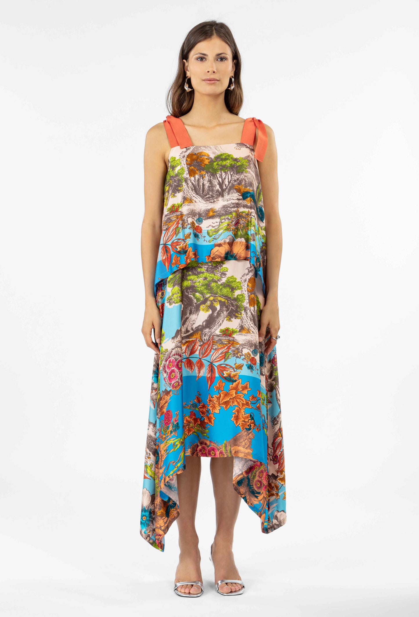 Robe longue Elena en twill de viscose 1