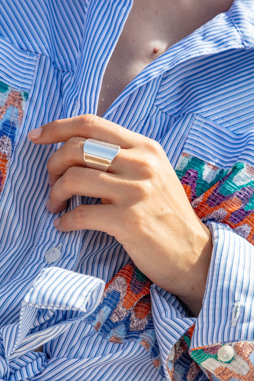 Bague Seiya en laiton argenté 2