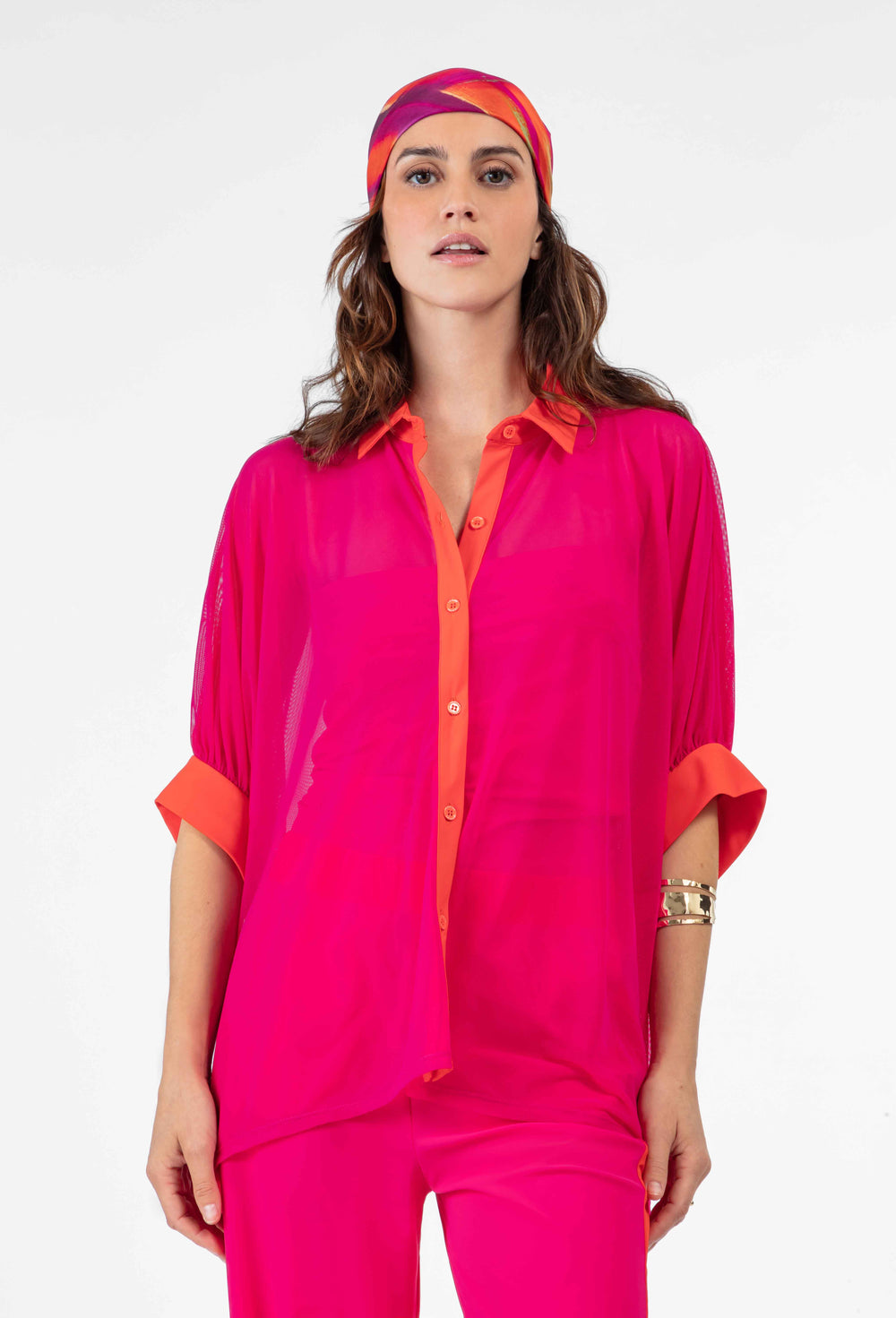 Chemise fluide Nina bicolore 1