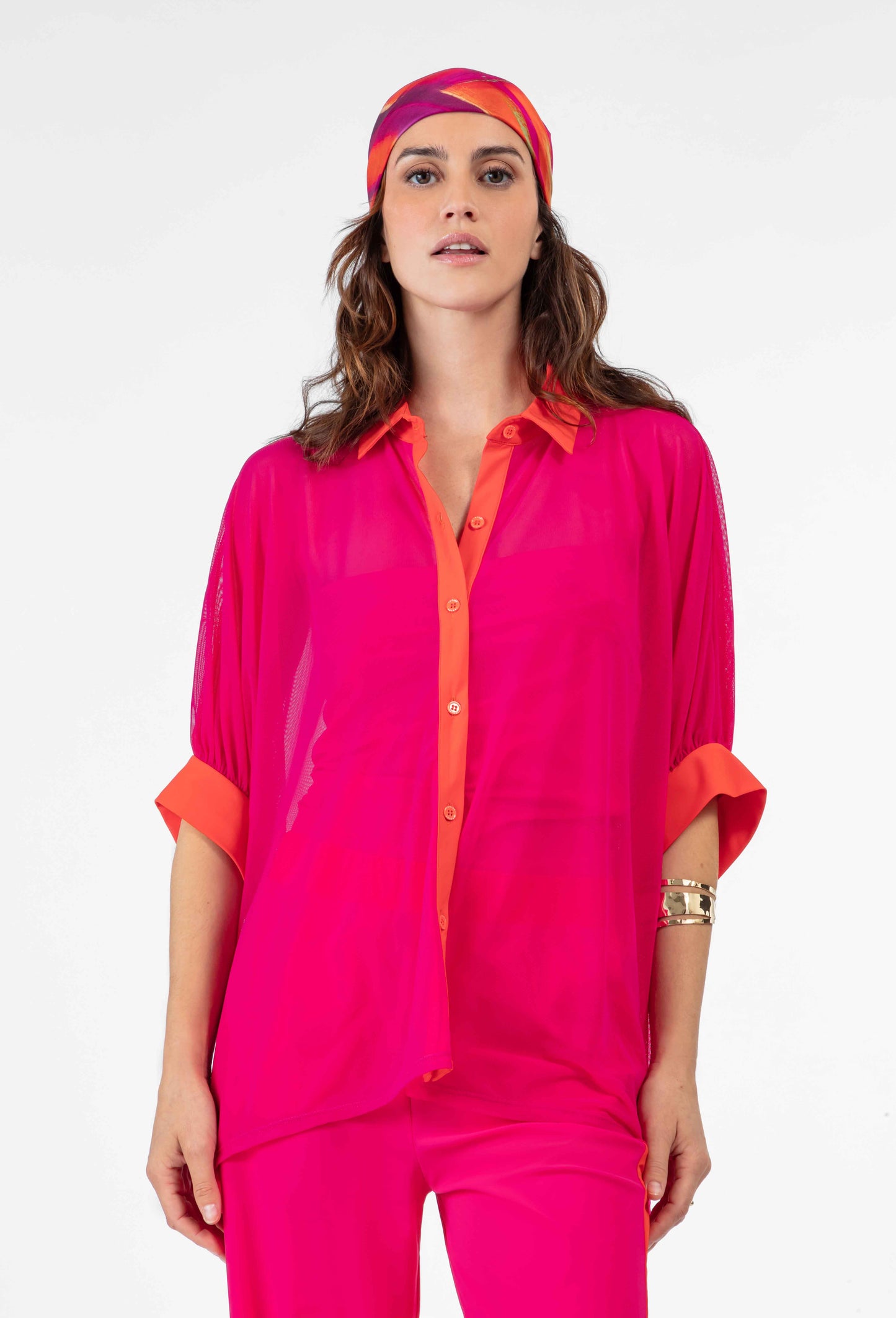 Chemise fluide Nina bicolore 1