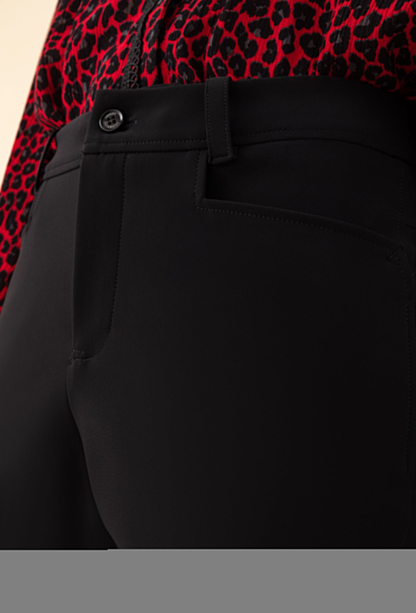 Pantalon Malo noir en jersey technique contrecollé 4