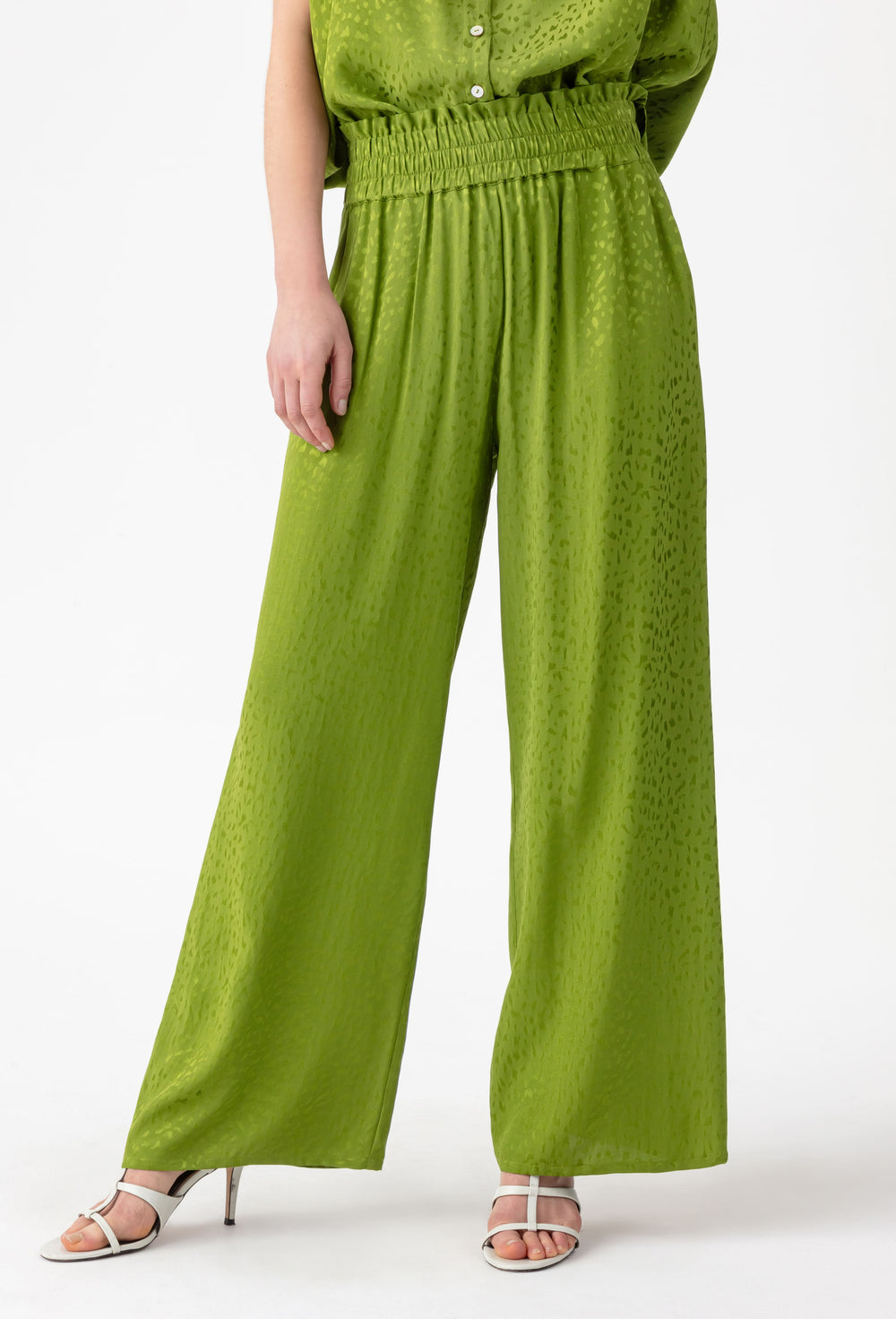 Pantalon large vert Aimi 2