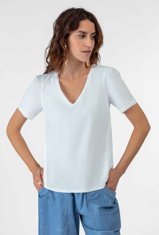 T-shirt Anae en jersey technique blanc 1