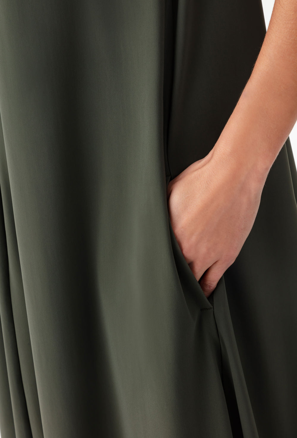 Robe Julia kaki en jersey technique 2