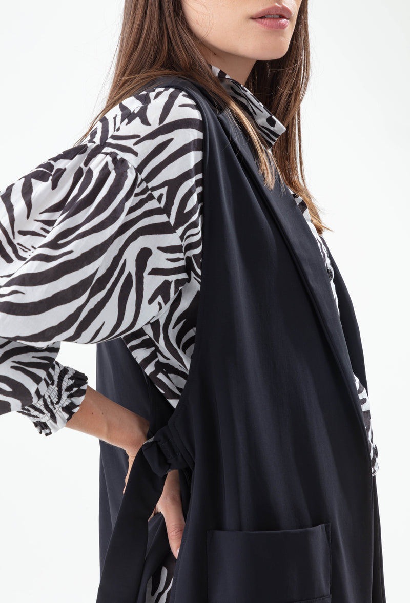 Veste sans manches Hasna noire 2