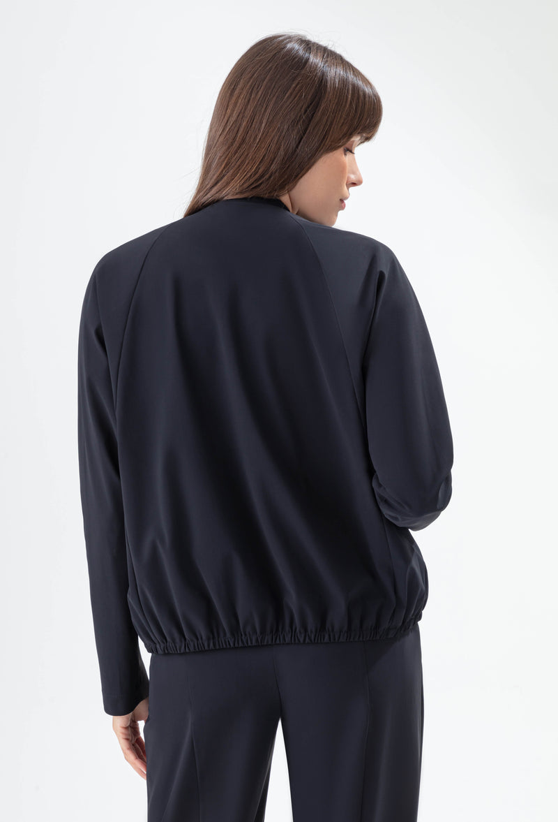 Blouson Aya noir en jersey technique 3