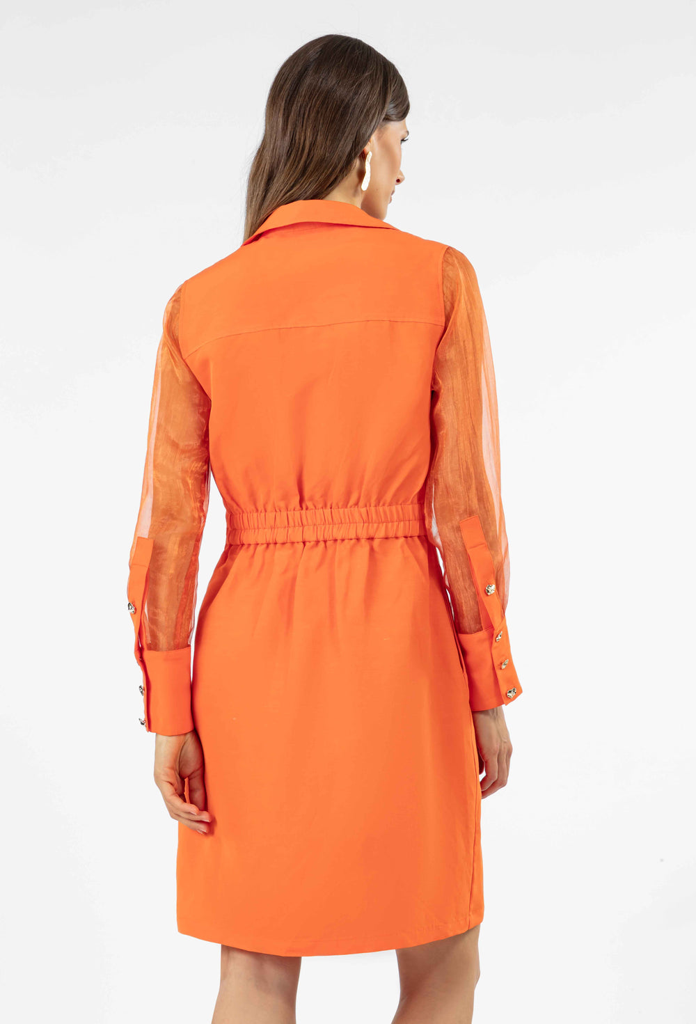 Robe chemise Jayda orange 3