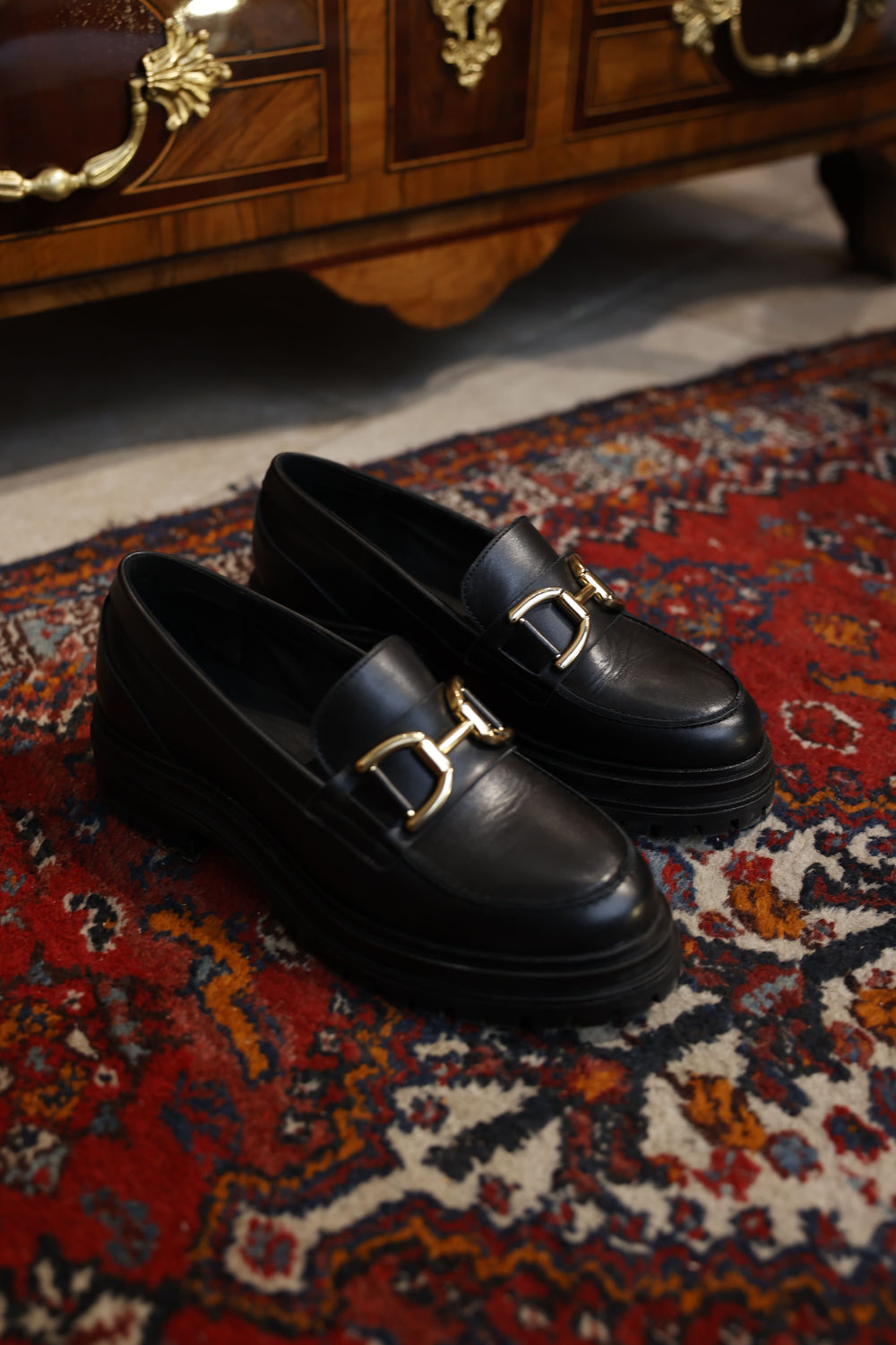 Mocassins Quinn noirs 100% cuir 1