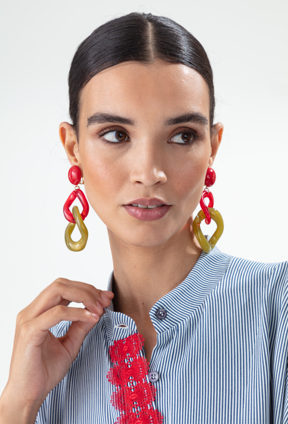 Boucles d'oreilles Australis bicolores 1