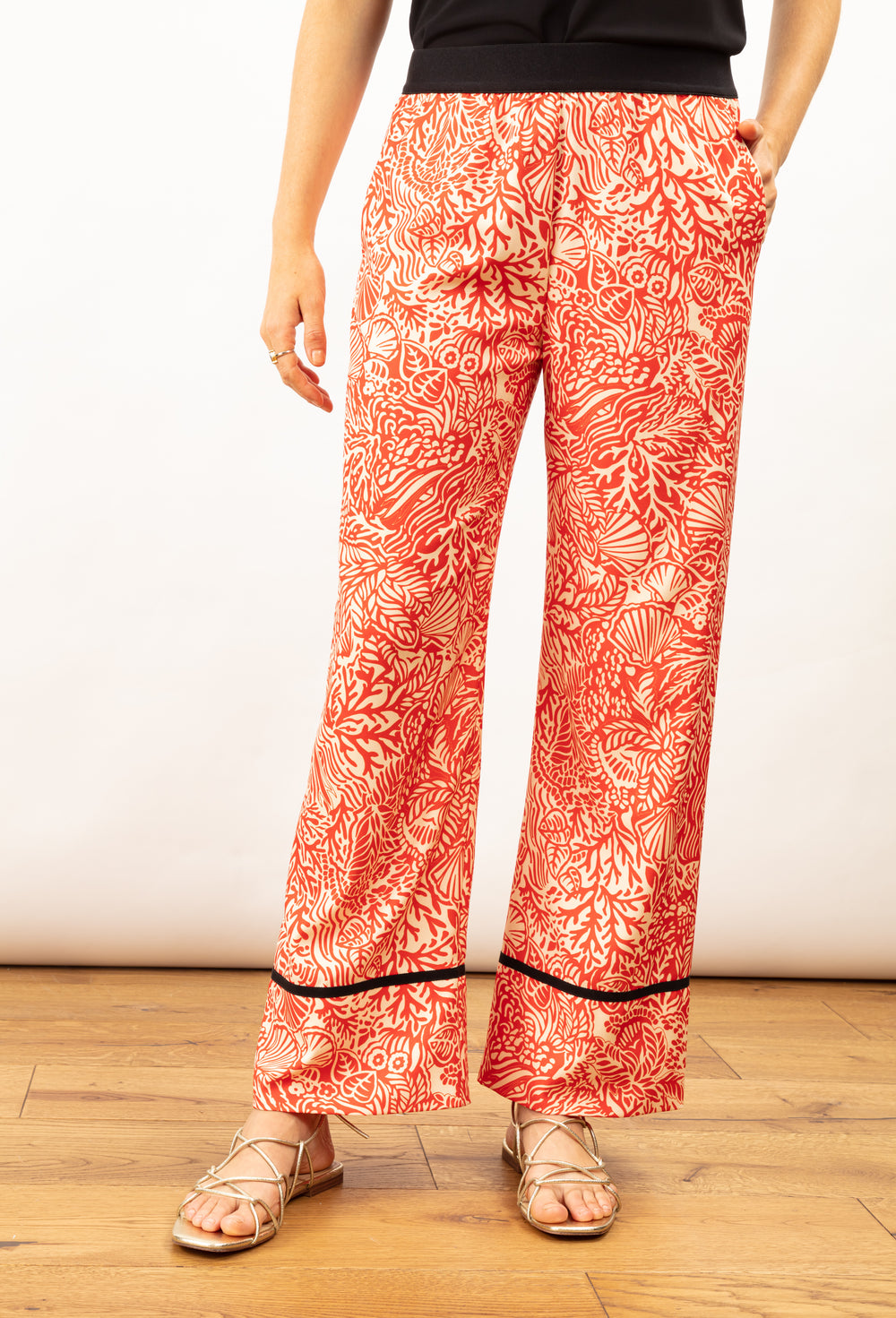 Pantalon large Lauren imprimé coquillages 2
