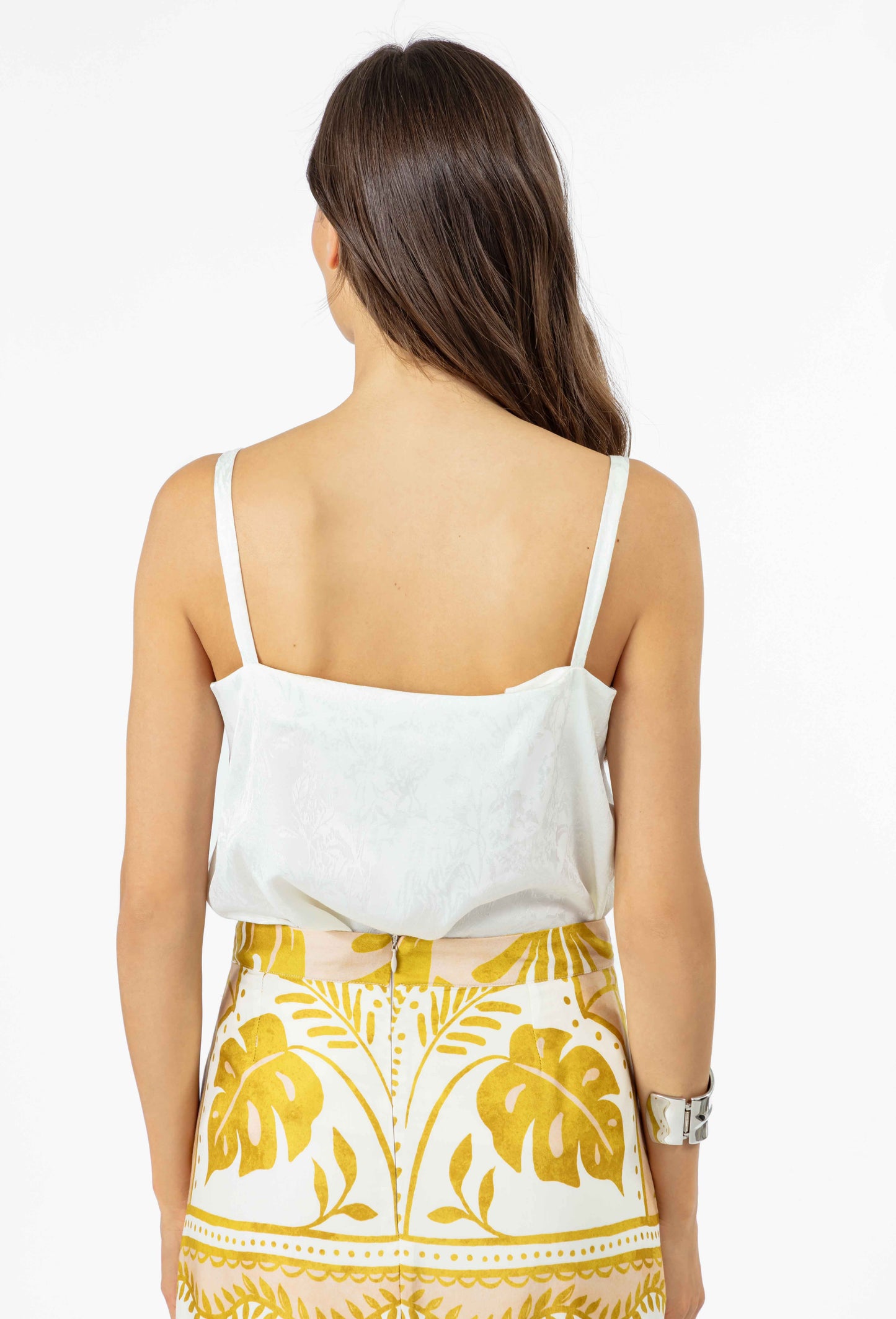 Caraco Ansel en jacquard blanc 4
