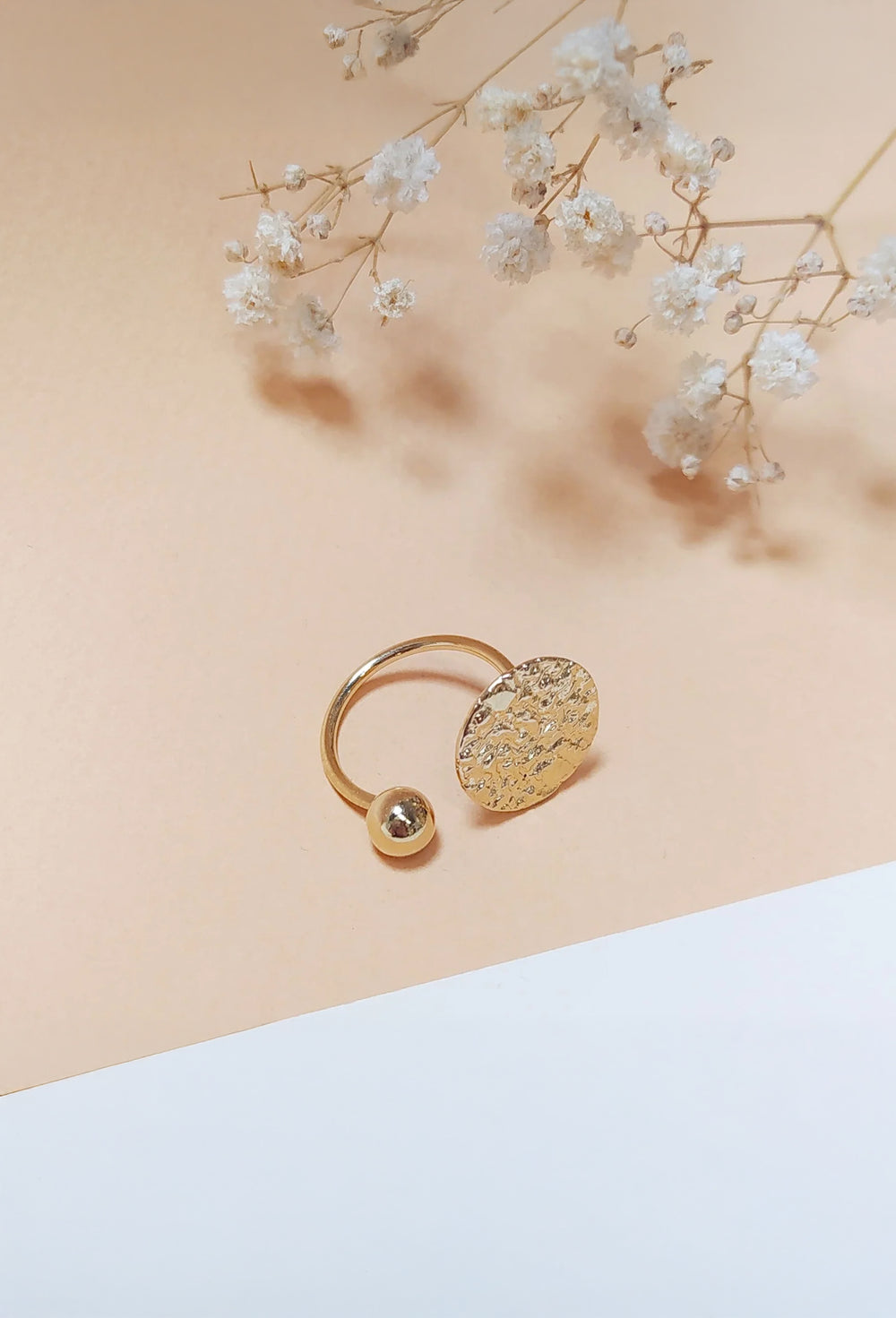 Bague Ella en laiton doré 2
