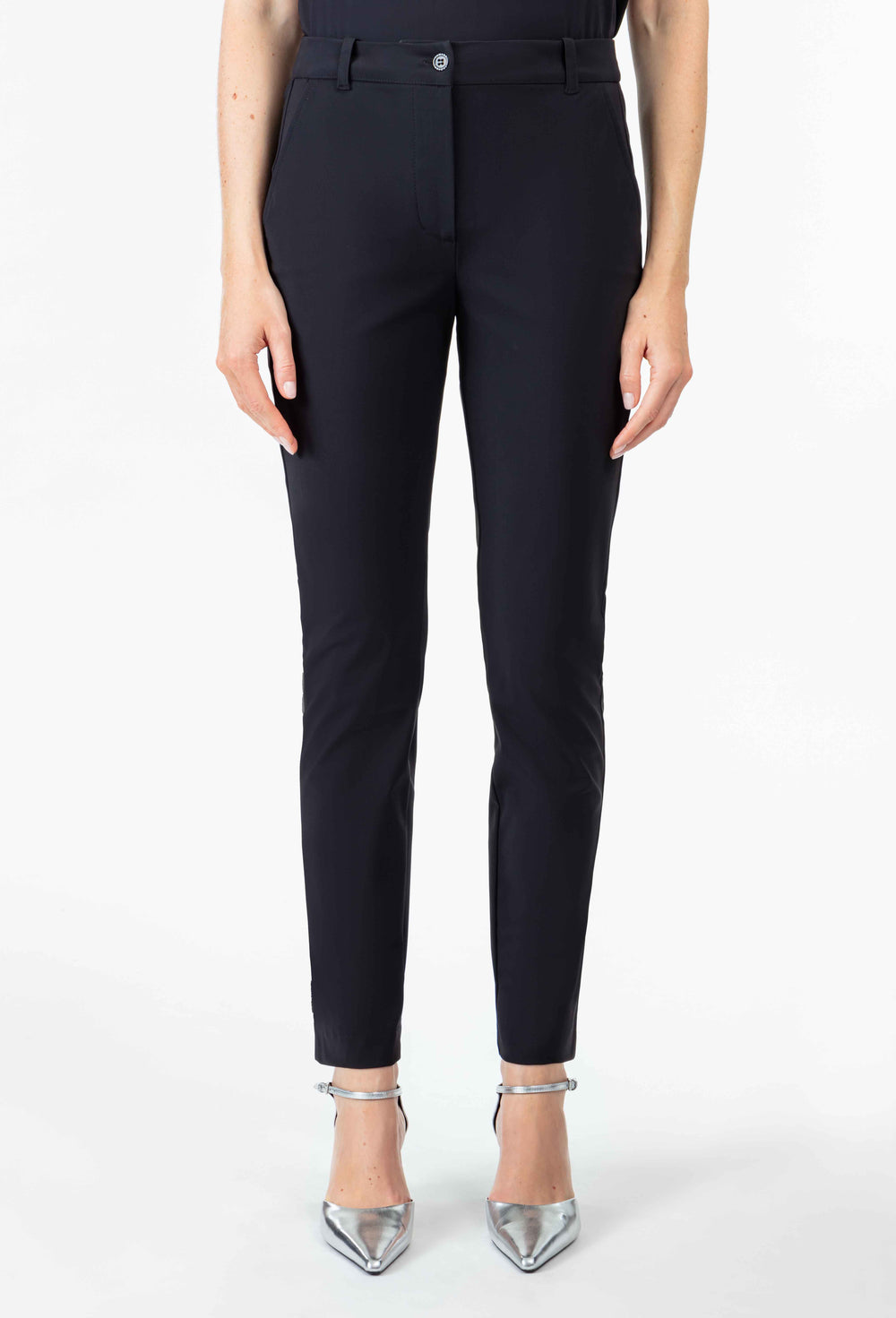 Pantalon Pony Noir En Jersey Technique 2
