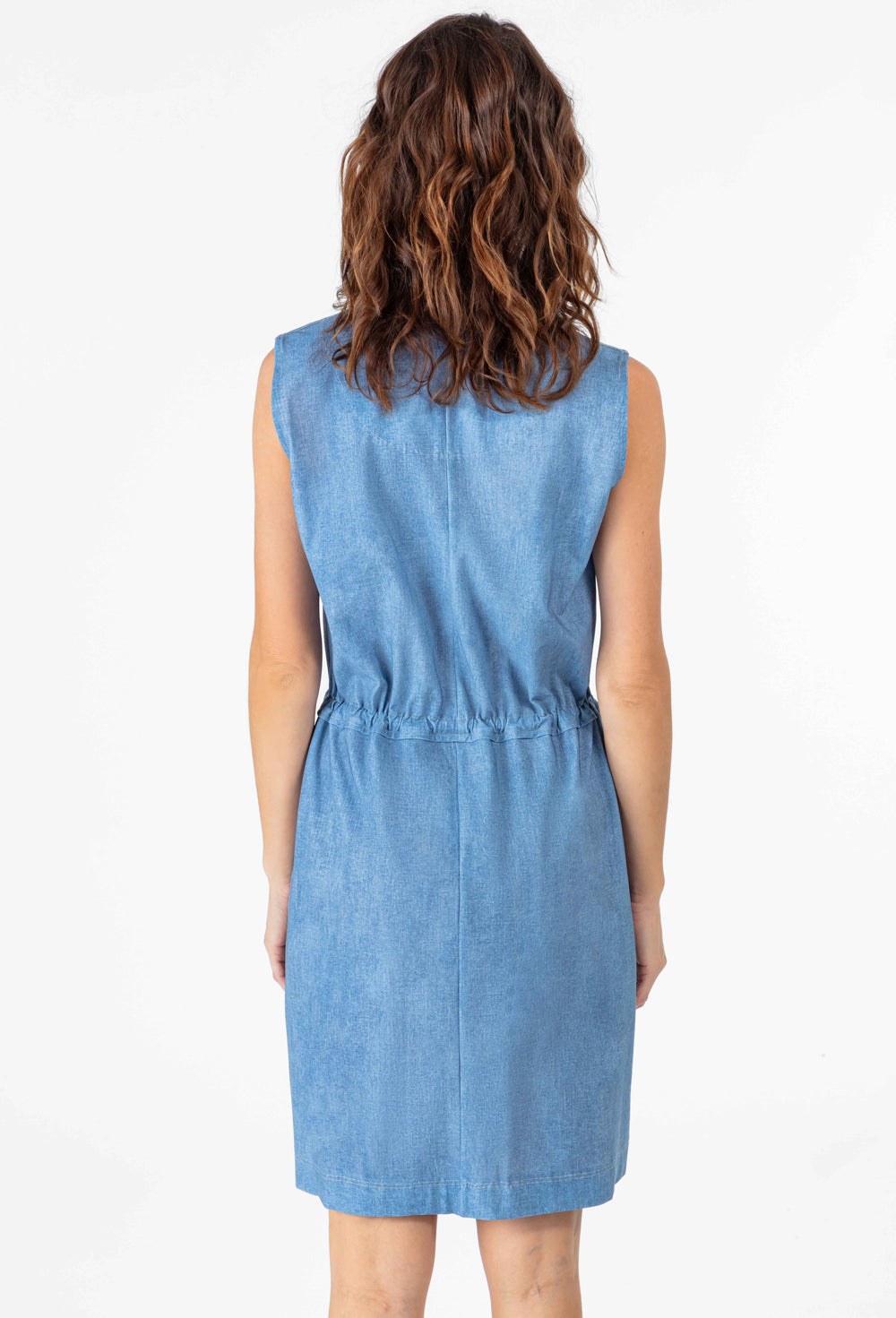 Robe chemise Bianca en jersey technique denim 3