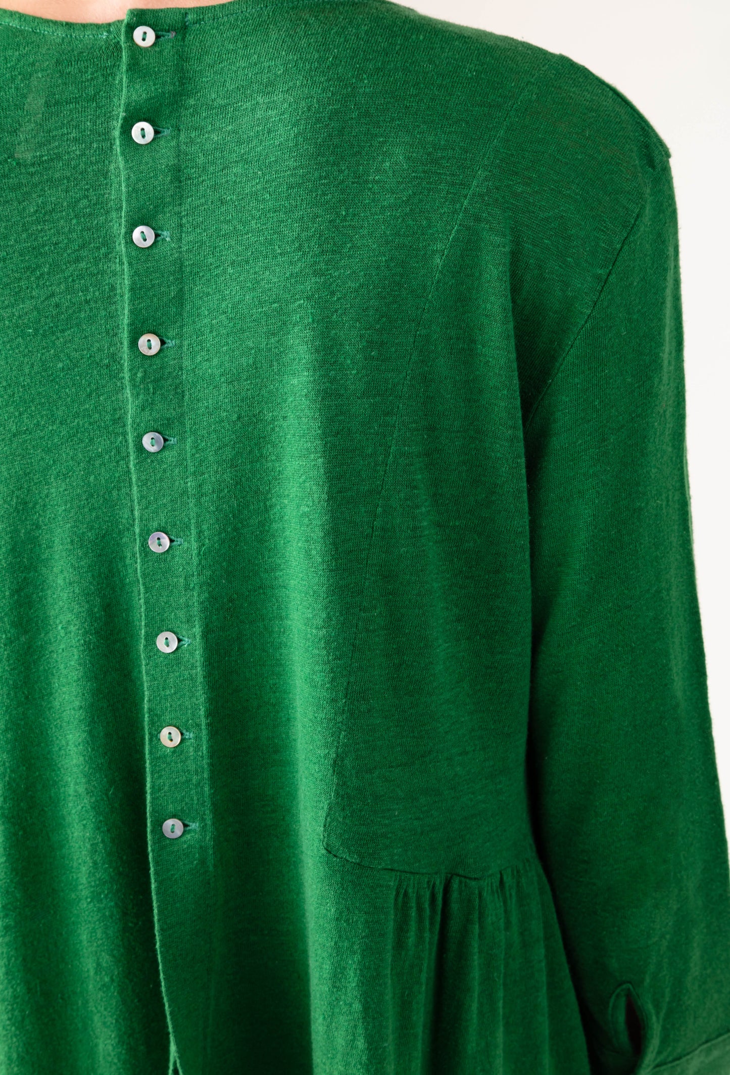 Gilet Jeanne en lin vert 4