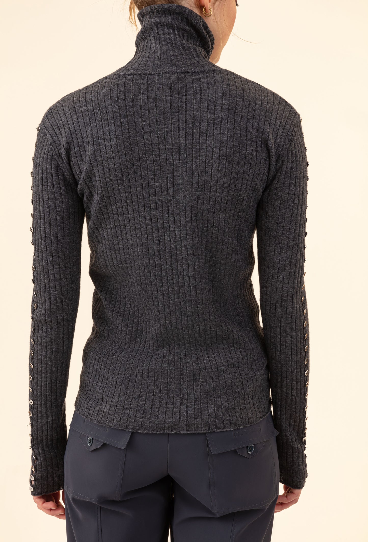 Pull fin Kris gris 50% laine 3