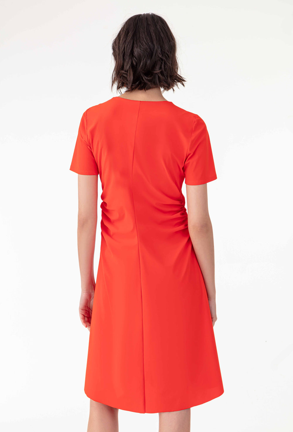 Robe midi Camila en jersey technique orange 4