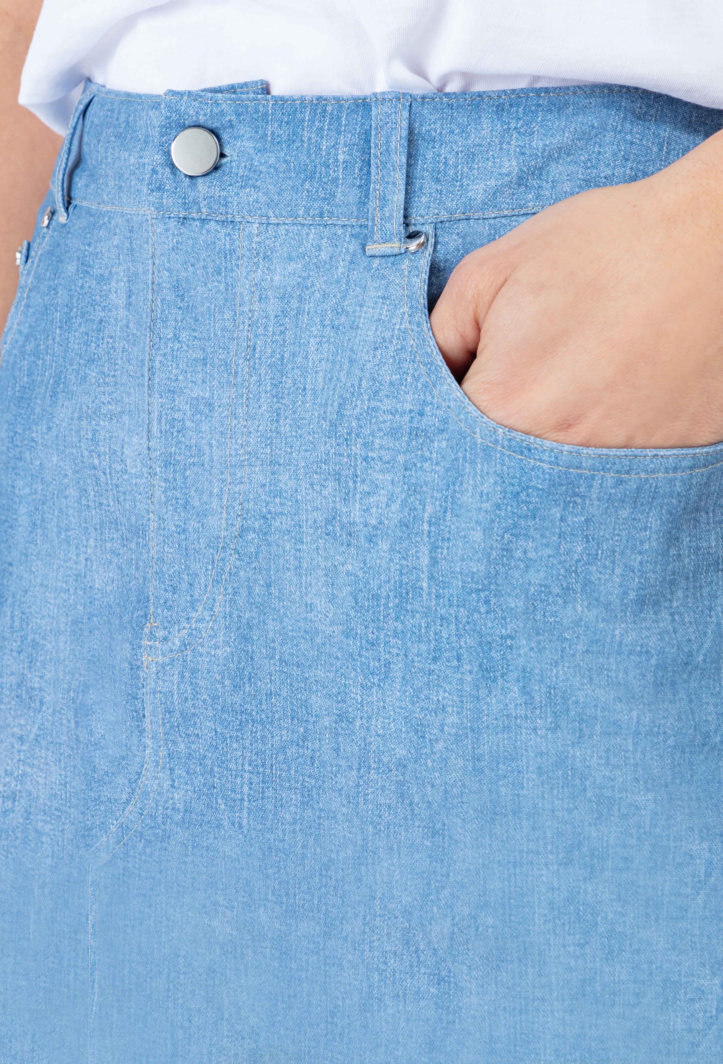 Jupe crayon Marion en jersey technique denim 4