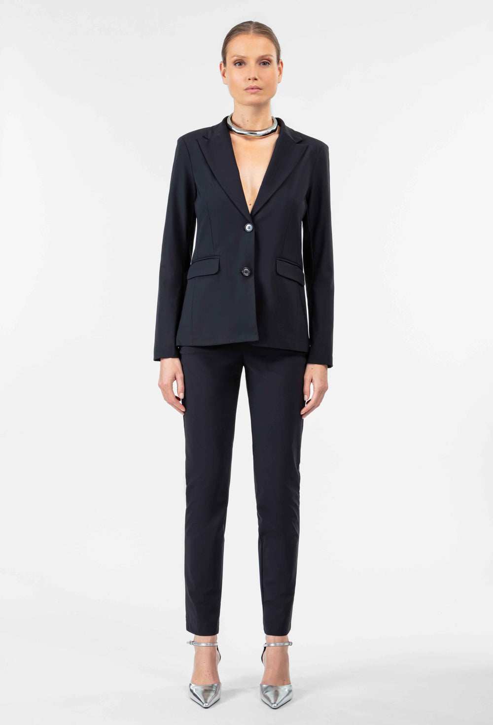 Pantalon Pony Noir En Jersey Technique 1