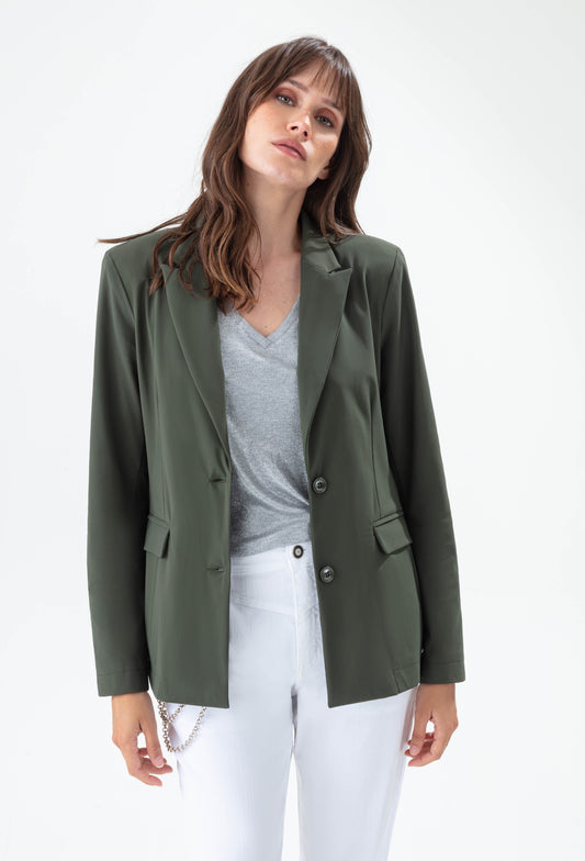 Veste Salima kaki en jersey technique 1