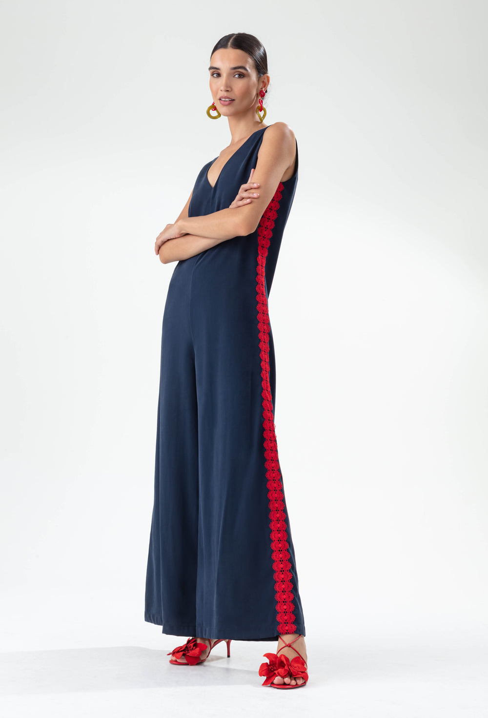 Combinaison & Ceinture Gabrielle marine 1