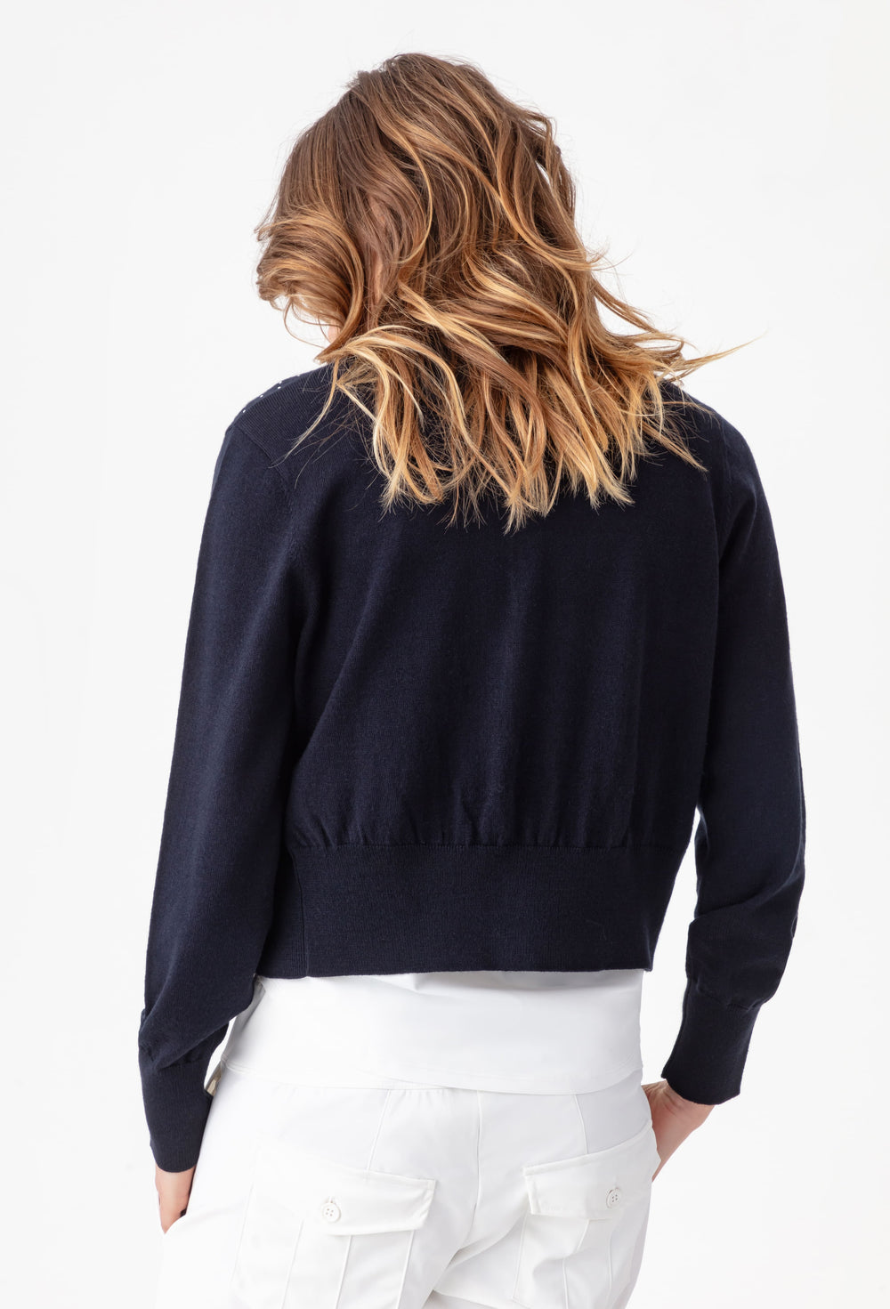 Gilet Tidal en laine bleu marine  3