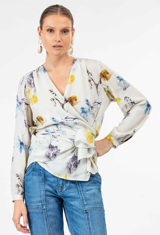 Blouse cache-coeur Orion en crêpe 2