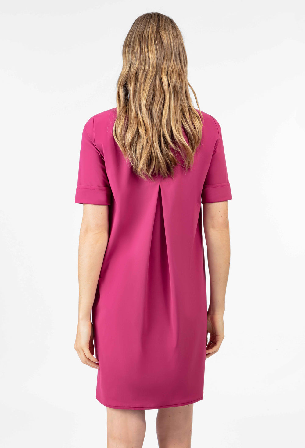 Robe t-shirt Flavia en jersey technique framboise 4