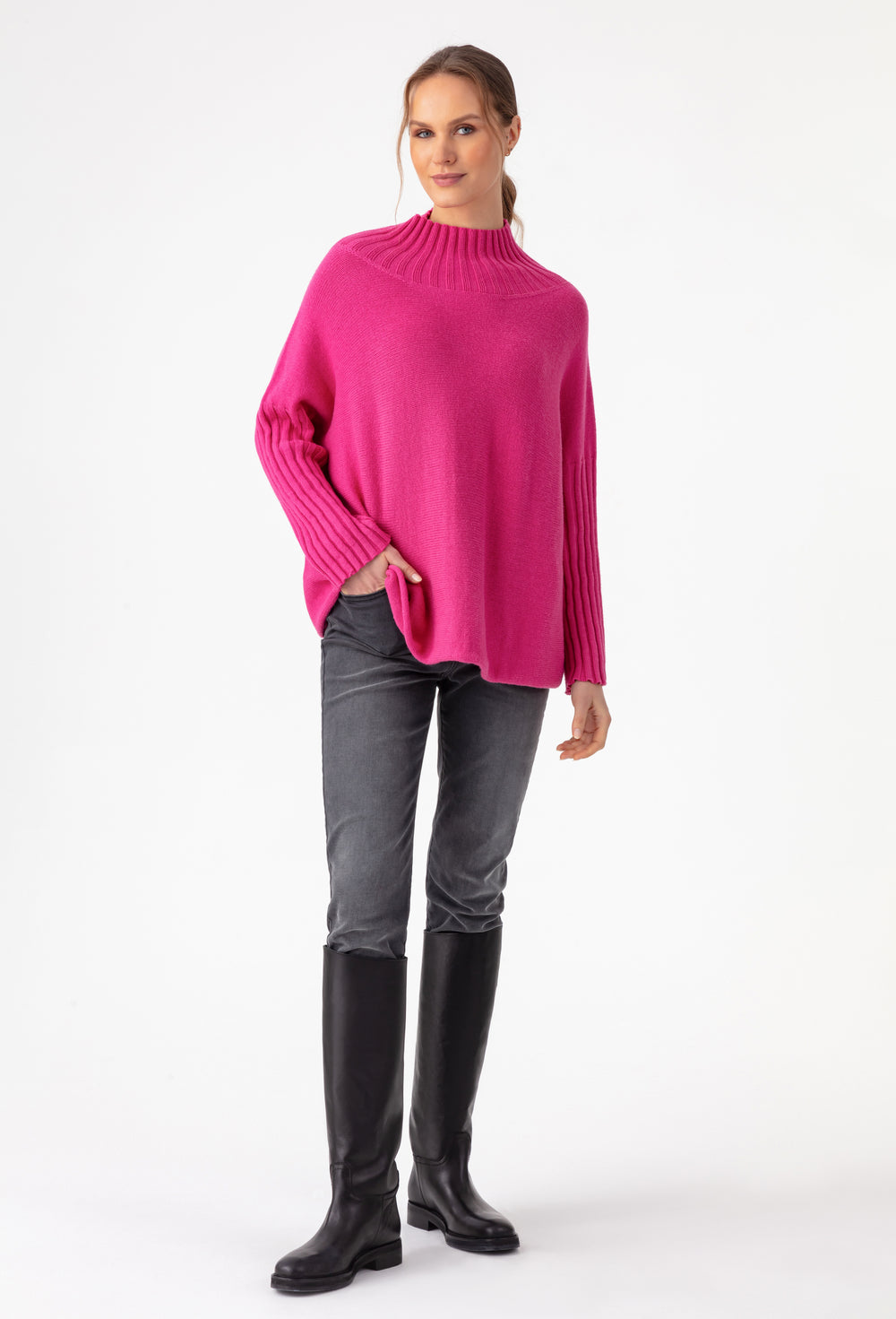 Pull Karlie rose en maille 4