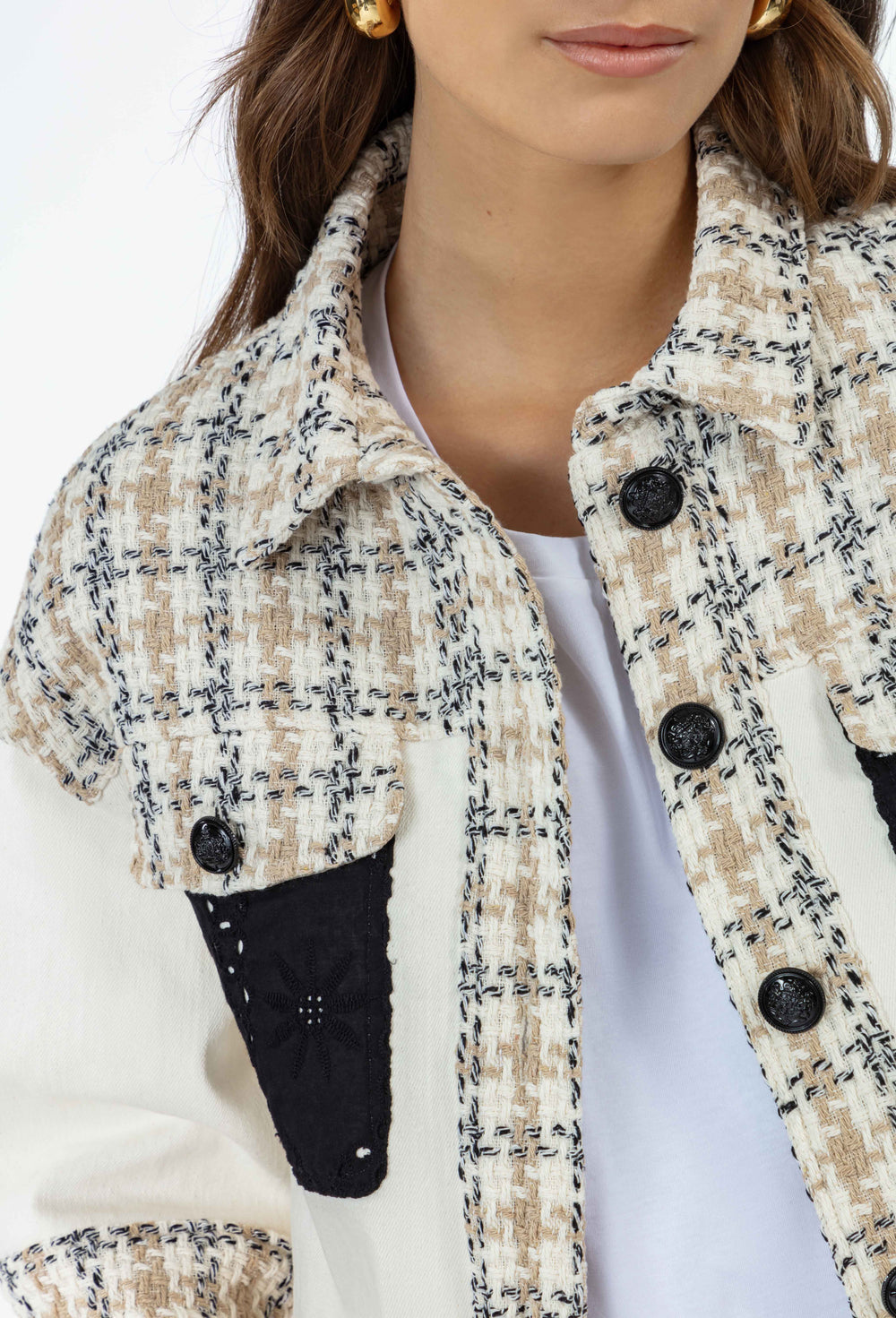 Veste manches courtes Marlon en tweed 2