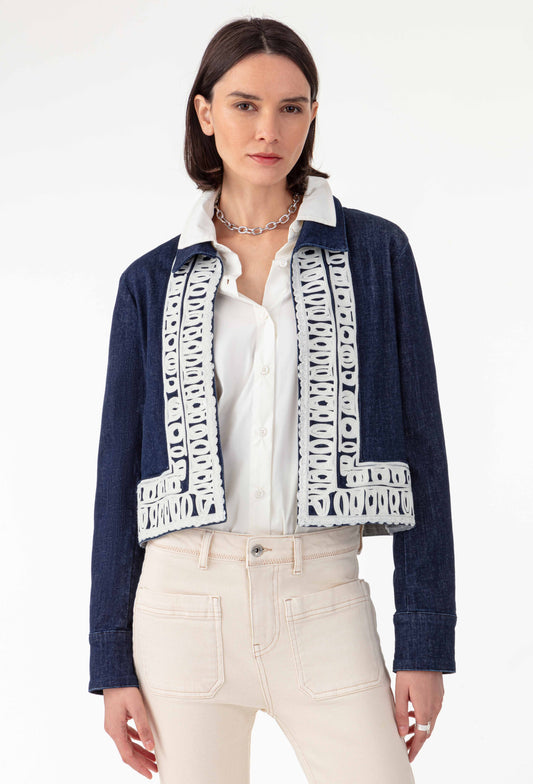 Veste en jean Royce brodée 1