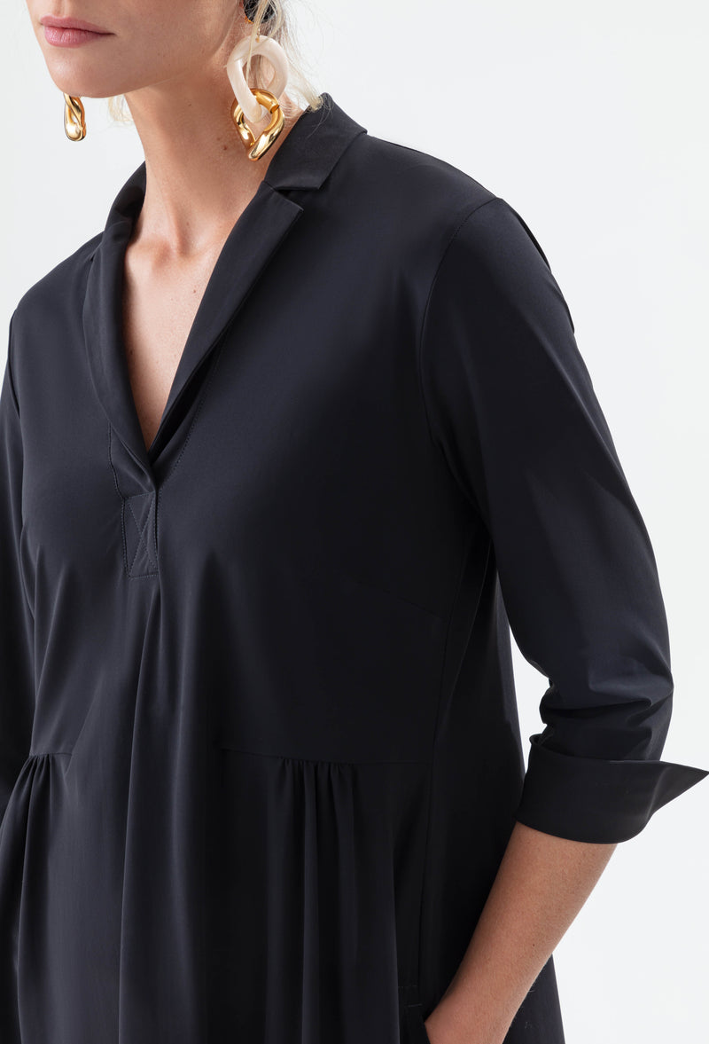 Robe Mélodie noire en jersey technique 2