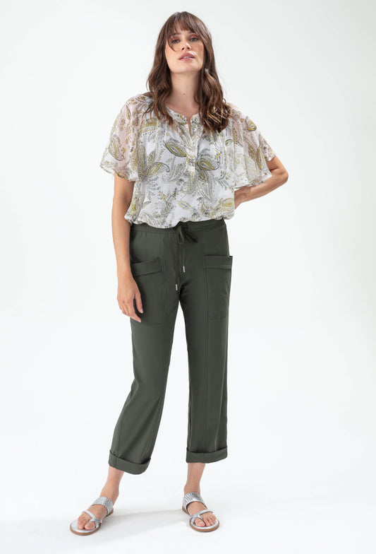 Pantalon Banita kaki coupe jogpant en jersey technique 1