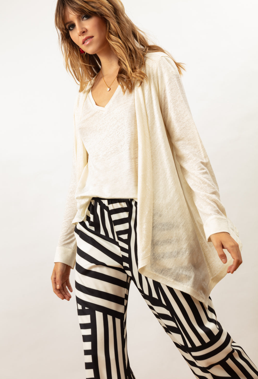 Gilet Rita ivoire 100% lin 4