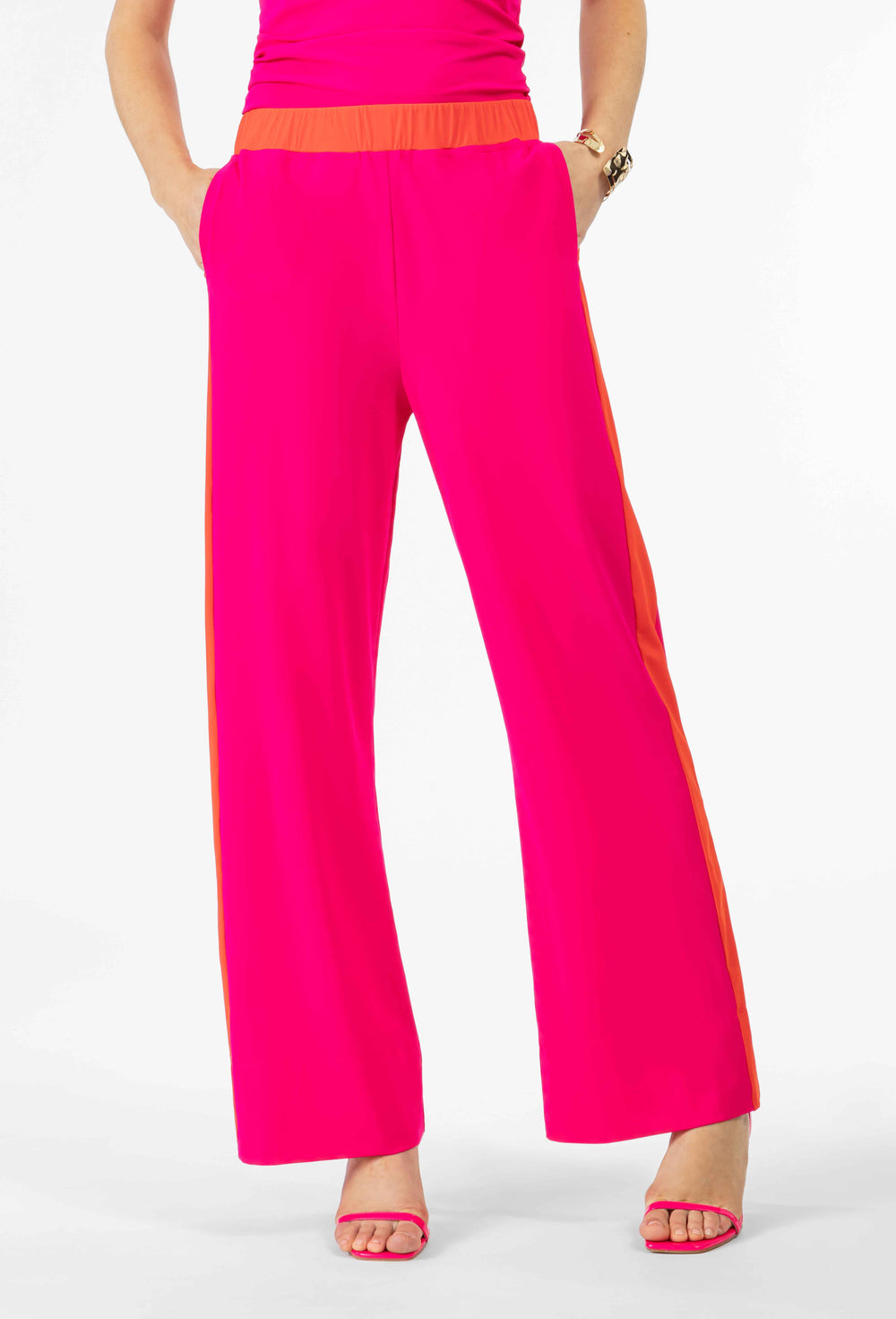 Pantalon wide Damien en jersey technique bicolore 5