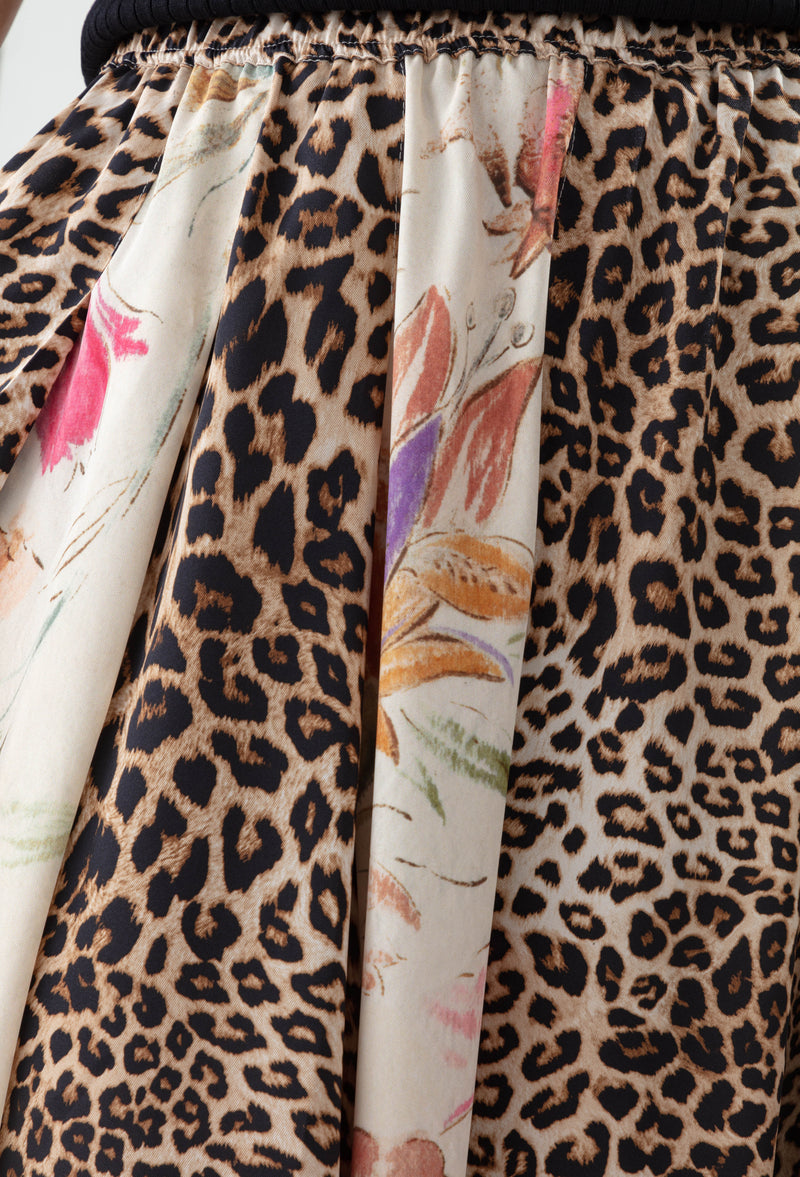 Jupe Désert imprimé papyrus et léopard 2