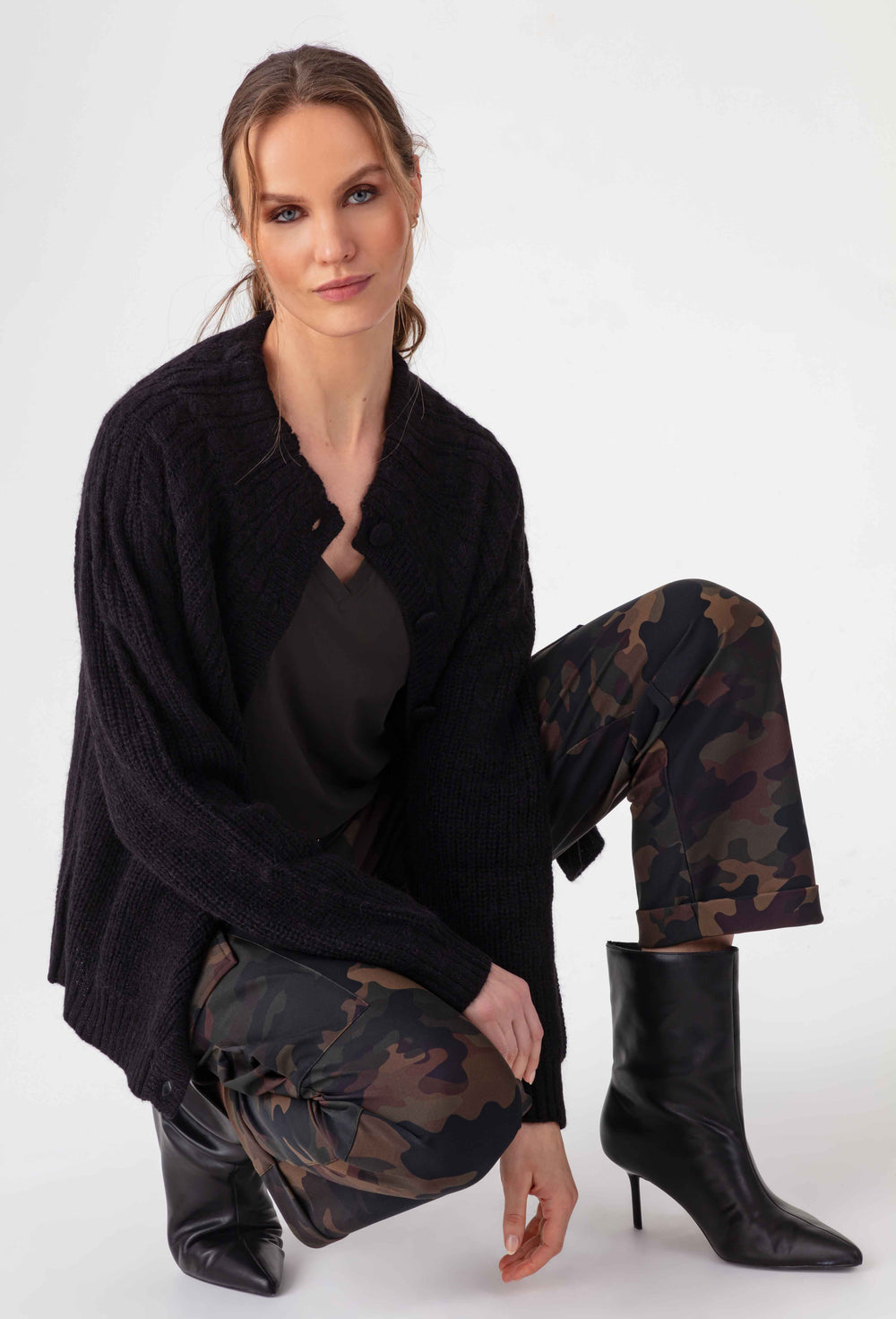 Pantalon cargo Amaury en jersey technique imprimé militaire 7