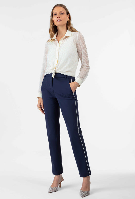 Pantalon Joel en jersey technique marine 2
