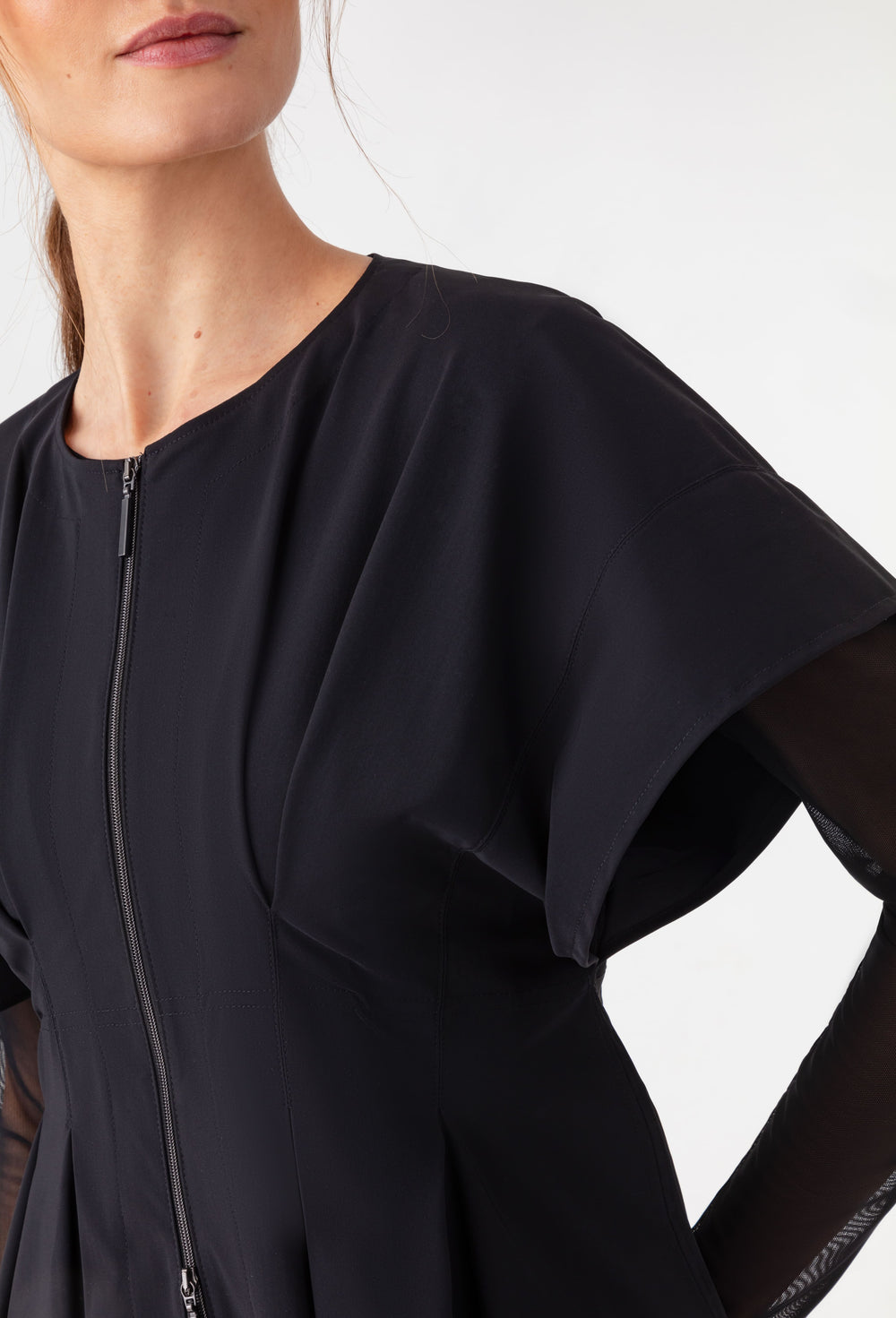 Veste sans manches Lucida en jersey technique noir 2