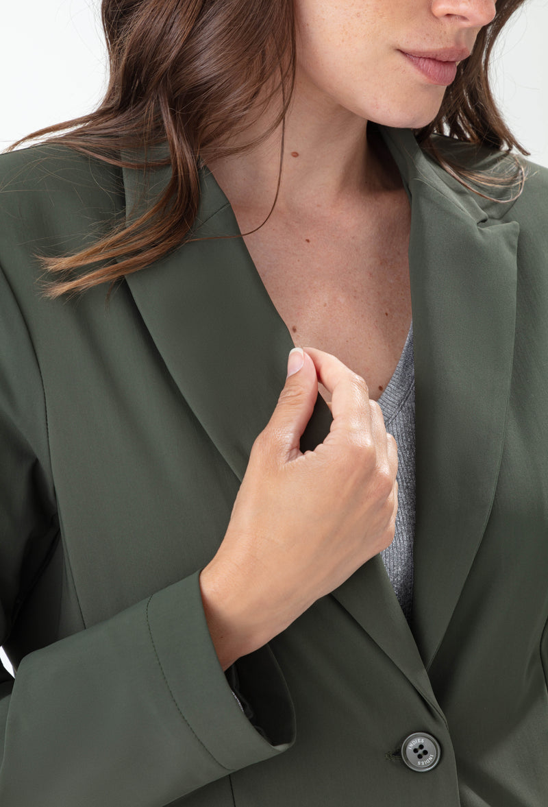 Veste Salima kaki en jersey technique 2