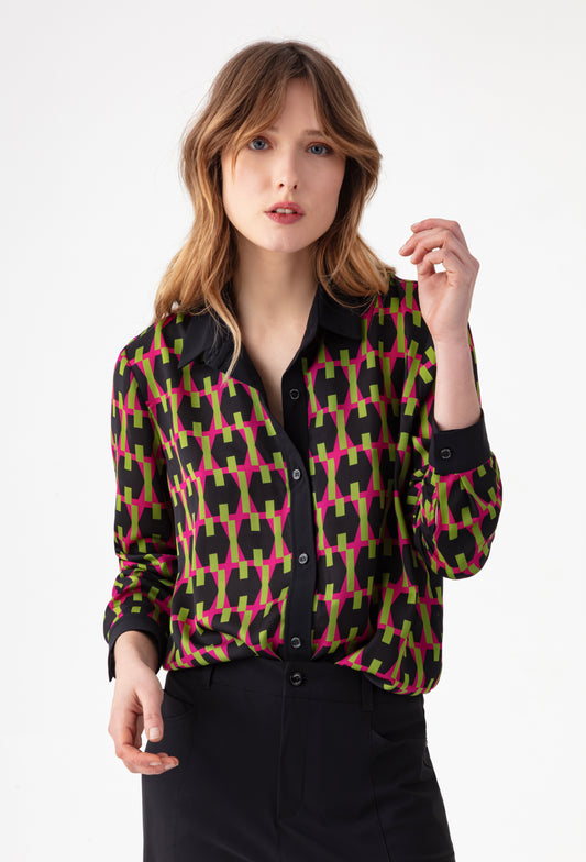 Chemise Cara imprimé géométrique 1