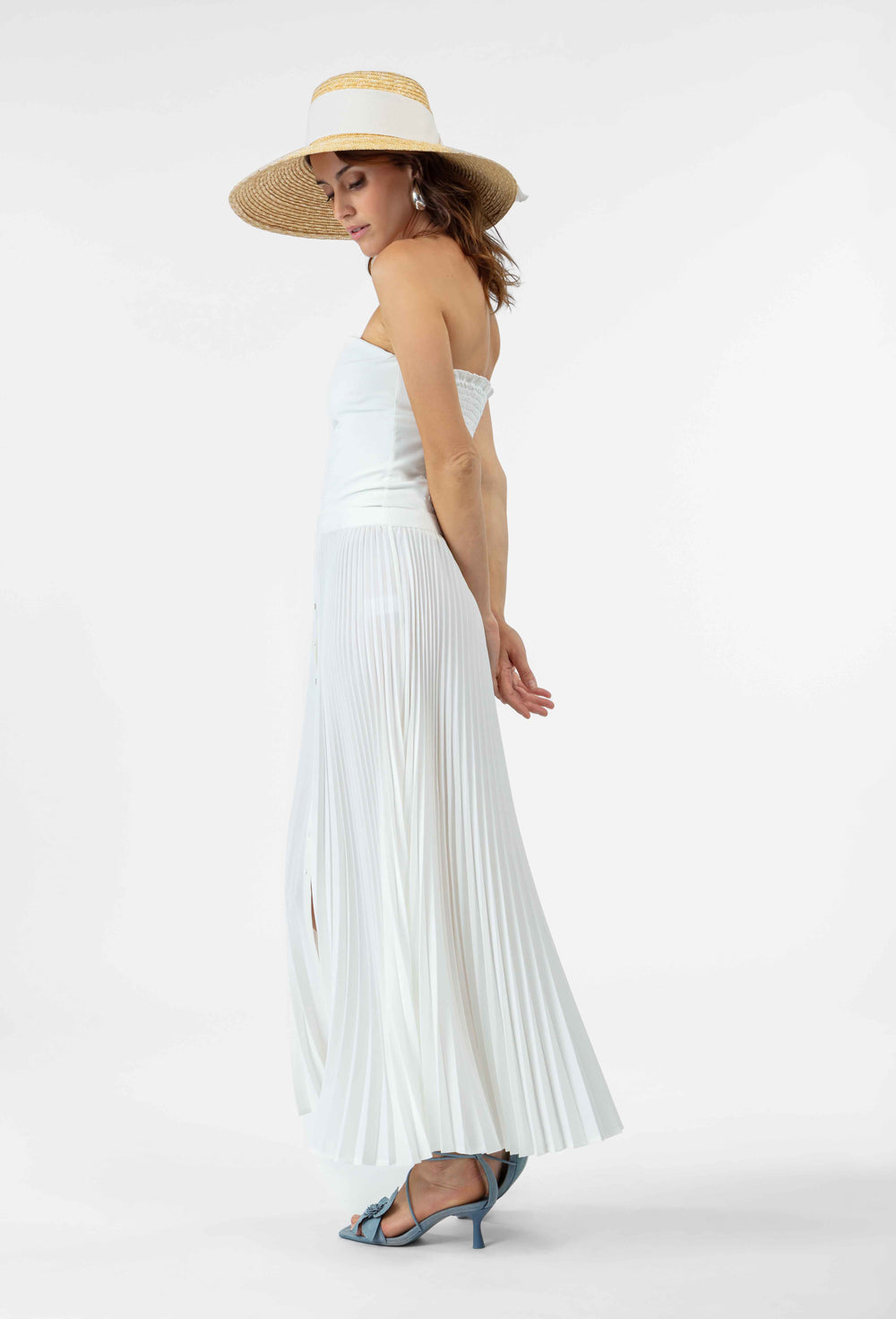 Bustier Elodie en jersey technique blanc 4