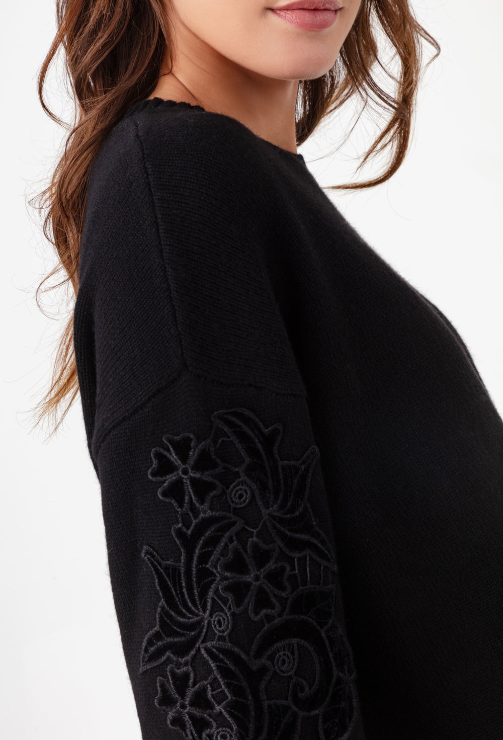 Pull Siana en laine noire 2