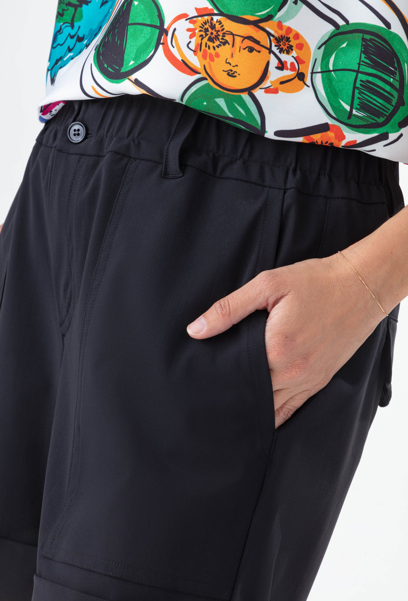 Bermuda Capsule noir en jersey technique 3