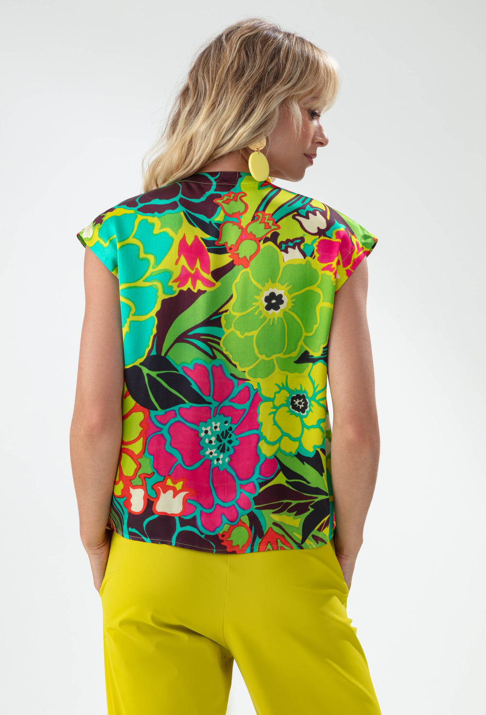 Top Palmier imprimé tropical 3